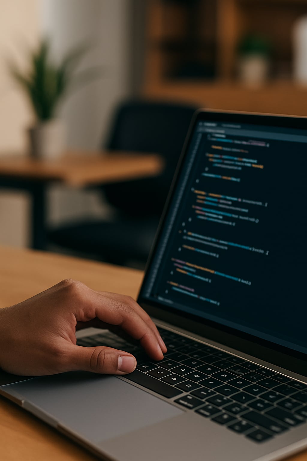 hand on computer coding<br />
