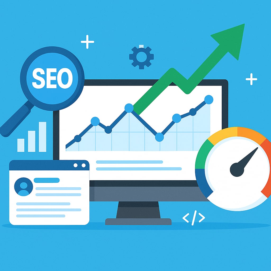 composite graphic of SEO tools